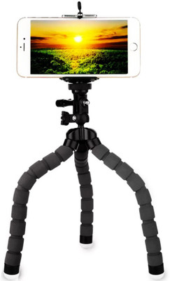 

LIFEMUSIC Flexible Camera Tripod Compatible with iOS Phone/Android Mobiles Phone, Camera, Digital Camera, DSLR, Video Camera, Smartphones Tripod(Black, Supports Up to 1000 g)