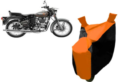 Autocraft Two Wheeler Cover for Royal Enfield(Bullet 500, Orange)