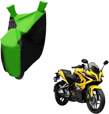 ABP Two Wheeler Cover for Bajaj(Pulsar RS 200, Black, Green)