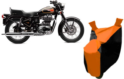 ABP Two Wheeler Cover for Royal Enfield(Bullet 350, Black, Orange)