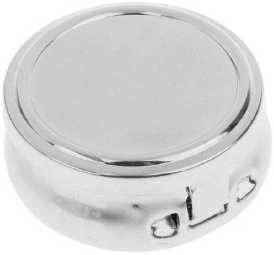 

Futurekart PortableTravel Metal Pill Box Medicine Organizer Container Case Jewelry Storage (silvery) Pill Box Vanity Box(Silver, White)