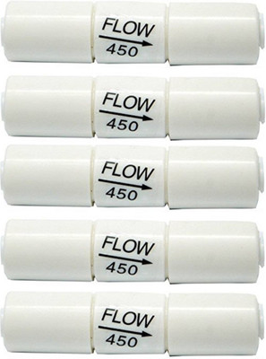 

PeoME RO System Flow Restrictor ( FR ) 450 ML 1/4" Qc x 1/4" Qc for All Type of RO UV UF TDS Water Purifier filters Media Filter Cartridge(0.5, Pack of 5)