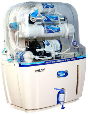 

Grand plus Plain Blue Swift 10 L RO + UV + UF + TDS Water Purifier(White Blue)