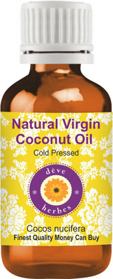 

Deve Herbes Natural Virgin Coconut Oil (Cocos nucifera) 100% Pure Natural Therapeutic Grade Cold Pressed(100 ml)