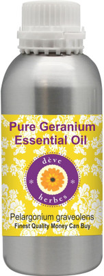

Deve Herbes Pure Geranium Essential Oil (Pelargonium graveolens) 100% Natural Therapeutic Grade Steam Distilled(630 ml)