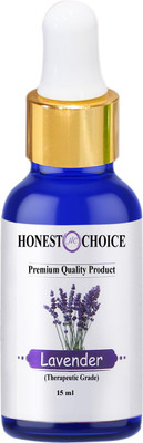 

HONEST CHOICE Aromatherapy Pure Natural and Organic Lavender Essential Oil for Relaxation Sleep Tension Relief Hair Growth and Skin Care with Dropper - 15ml(15 ml)
