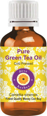 

Deve Herbes Pure Green Tea Oil (Camellia sinensis) 100% Natural Therapeutic Grade Cold Pressed(30 ml)