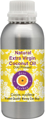 

Deve Herbes Natural Extra Virgin Coconut Oil (Cocos nucifera) 100% Pure Natural Therapeutic Grade Cold Pressed(630 ml)