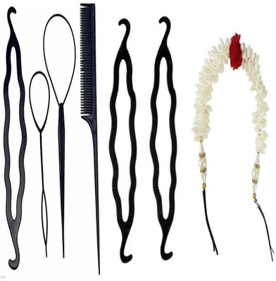 

S R Enterprises hair accessories hair styling gajra (pack of 7pcs)(Set of 7)
