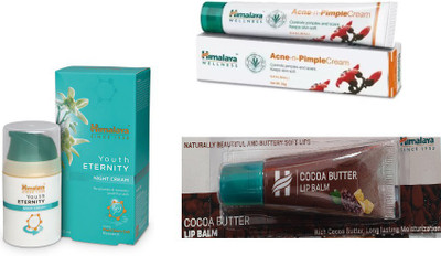 Himalaya Youth Eternity Night Cream, Pimple Cream, Cocoa Butter Lip Balm(Set of 3)