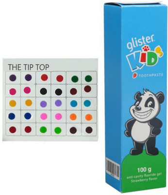 

THE TIP TOP BINDI & KIDS GLISTER STRAWBERRY FLAVOR TOOTHPASTE(Set of 2)