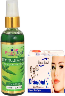 

Pink Root NEEM FACE WASH 100ML WITH DIAMOND BLEACH 50GM(Set of 2)