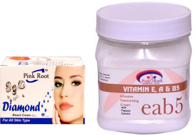 

Pink Root VITAMIN EAB5 CREAM 500GM WITH DIAMOND BLEACH 50GM(Set of 2)