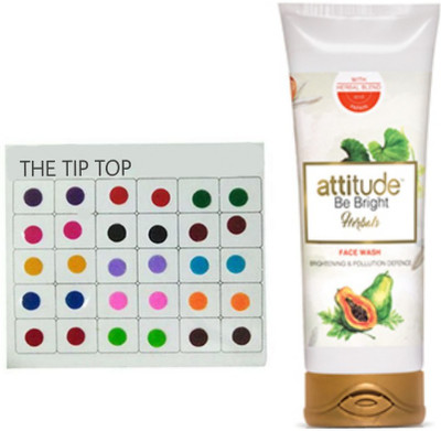

THE TIP TOP BINDI & ATTITUDE BE BRIGHT HERBALS FACE WASH(Set of 2)