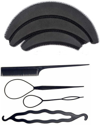 

S R Enterprises hair volumizer puff and diy kit tools [pack of 7pcs](Set of 7)