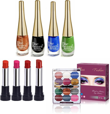 

Blue Heaven eye liner sparking & eye shadow & lipstick innocence(Set of 9)