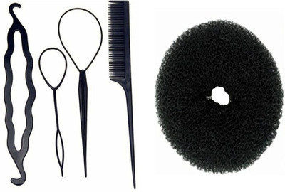

S R Enterprises hair donuts juda and diy kit tools [pack of 5pcs](Set of 5)