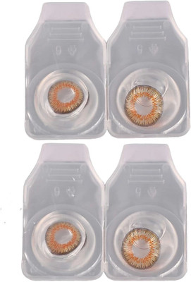 

glance gallaxy hazel deep Monthly Contact Lens(0, hazel, Pack of 4)