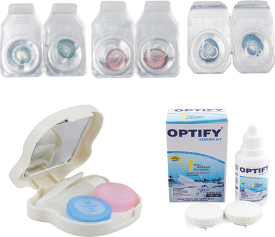 

Optify Zero Power Combo Pack Monthly Color Contact Lens With Solution and Travel Kit Monthly Contact Lens(0, Aqua_Pink_Deep Blue, Pack of 3)