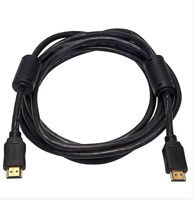 

swaggers HDMI A Male to A Male Cable: Supports Ethernet, 3D, 4K video and Audio Return Channel (ARC) 5 METER HDMI Cable(Compatible with LAPTOP,COMPUTER,PC, Black, Sync and Charge Cable)