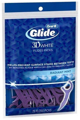 

Oral-B Glide 3D White Floss Picks - Radiant Mint 75 Count(Pack of 75)
