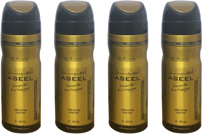 

Al Nuaim ASEEL (PACK OF 4) Body Spray - For Men & Women(200 ml, Pack of 4)