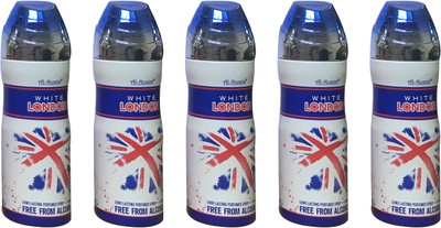 

Al Nuaim WHITE LONDON (PACK OF 5) Body Spray - For Men & Women(200 ml, Pack of 5)