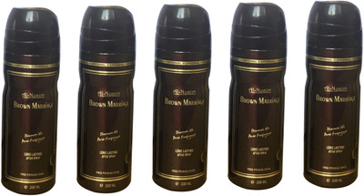 

Al Nuaim BROWN MARRIAGE (PACK OF 5) Body Spray - For Men & Women(200 ml, Pack of 5)