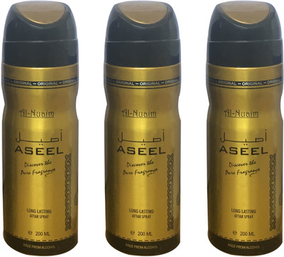 

Al Nuaim ASEEL (PACK OF 3) Body Spray - For Men & Women(200 ml, Pack of 3)