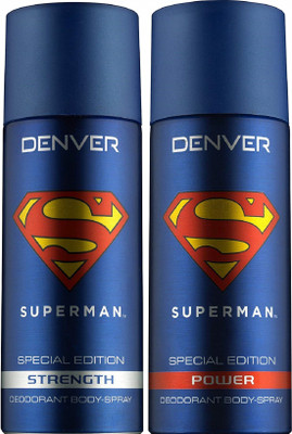 

Denver superman Body Spray - For Men(330 ml, Pack of 2)