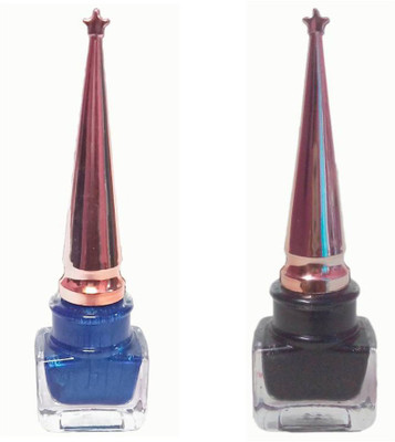 

BBMENOW Glitter Women Shiny Long Lasting Liquid Brush Eye Liner Waterproof Makeup Eyeliner 10 ml (blue , black) 10 ml(blue, black)