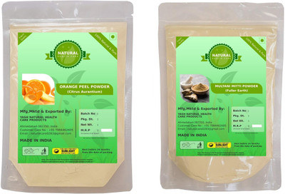 

Fedele Herbal Multani Mitti Face Pack + Orange Peel Mask Skin Care Herbal Powder- Combo Set of 2(200Gm Each)(400 g)