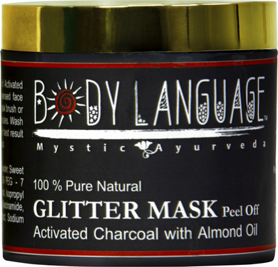 

Body Language Activated Charcoal with Almond Oil Glitter Mask(100 g)