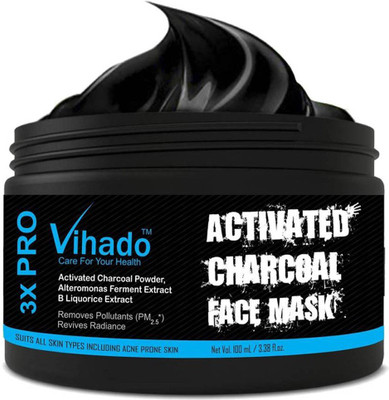 

VIHADO Anti-Pollution Plus Purity with Activated Charcoal Black Peel Off Face Mask - 100 ml (Pack of 1)(100 ml)
