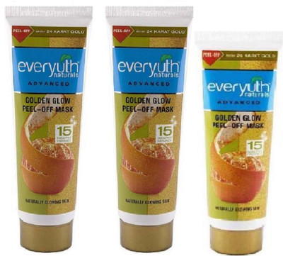 

everyuth NATURALS GOLDEN GLOW PEEL OF MASK pack of x2 (90g) and pack of x1 (50g)(230 g)