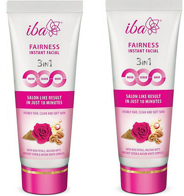 

iba halal 3 in 1 instant facial 50g (pack of 2)(50 g)