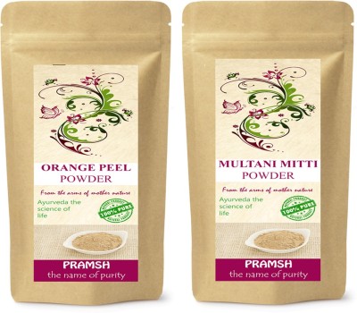 

PRAMSH Premium Quality Orange Peel 400gm & Multani Mitti 300gm Powder Combo(700 g)