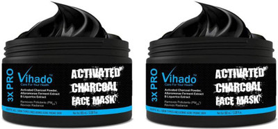 

VIHADO Activated Charcoal Purifying Black Peel Off Face Mask For Men & Women - 100 ml (Pack of 2)(100 ml)
