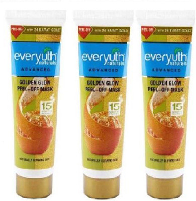 

everyuth NATURALS GOLDEN GLOW PEEL OF MASK 50GM pack of x3(150 ml)