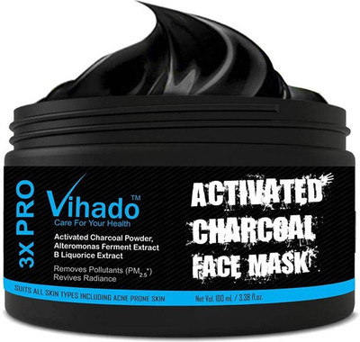 

VIHADO Activated Black Head Remover & Deep Skin Cleansing Charcoal Purifying Black Peel Off Face Mask - 100 ml (Pack of 1)(100 ml)