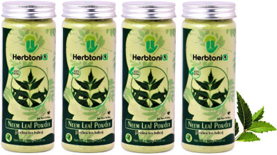 

HerbtoniQ Combo Pack Of 4 100% Natural Neem Leaf Powder 600g For Face Pack And Hair Pack (Azadirachta indica)(600 g)