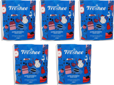 

Freshee 60 Sheet 2 In 1 Kitchen Towel Tissue made with 100% virgin fibre that offer fresh and hygienic experience(Pack of 5)