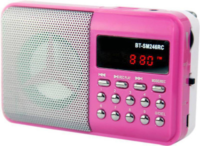 

GLOWISH MINI PORTABLE RECHARGEABLE FM RADIO WITH STEREO SPEAKER USB/TF CARD SLOT FM Radio(Multicolor)