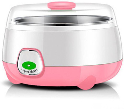 

LALA LIFE Newest 15 watts Power 1L Multifunctional Stainless Steel Electric Automatic yogurt Maker Milk Curd Maker Yogurt Maker(Pink, White)