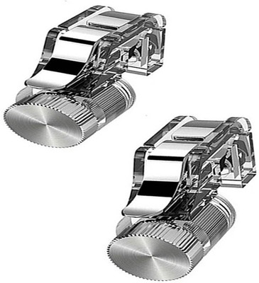 

Blue Birds most touch screen devices ,, 1 pair, Mobile Game Trigger Fire Button Handle Grip Shooter Controller PUBG , high sensitive.Supported most touch ,Trigger Button Aim Key //Compatible with Gaming Accessory Kit(Silver, For Android, iOS)