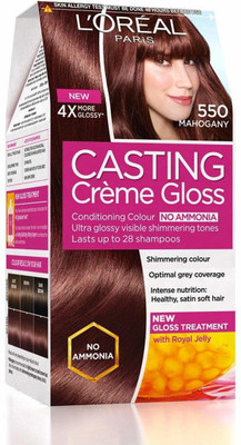 

L'Oreal Paris Casting Creme Gloss, Mahogany 550, 87.5g+72ml Hair Color(Mahogany)