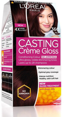 

L'Oreal Paris Casting Creme Gloss, Black Cherry 360, 87.5g+72ml Hair Color(Black Cherry)