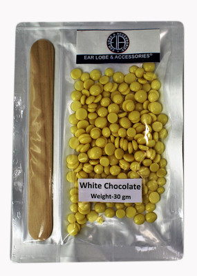 

Ear Lobe & Accessories White Chocolate No Strip Flavor Depilatory Wax Pearl Hair Removal Hot Wax Beans, 30 grams With 1Wodden Saptula Wax(30 g)