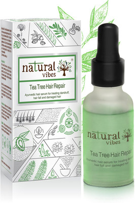 

Natural Vibes Ayurvedic Tea Tree Hair Repair Serum 30 ml ~ For treating dandruff, hair fall and damaged hair(30 ml)