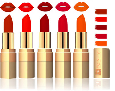 

Forsure Extra Soft & Smooth Velvet Matte Lip Color Combo(Chocalate, Mauve, Fast Red, Pink, Soft Red)